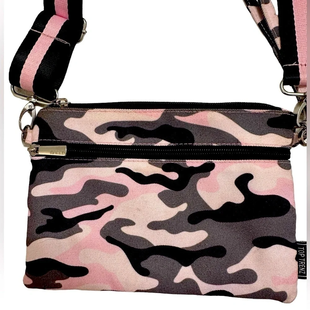 Top Trenz Inc 3 in 1 Canvas Cross Body, Mask Pouch or Fanny Pack NWOT!